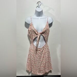 Flynn Skye Bri Cut-Out Cherry Print 100% Rayon Mini Dress Women's Size Small
